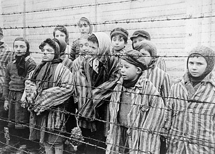 Prisoners held at a Nazi concentration camp.